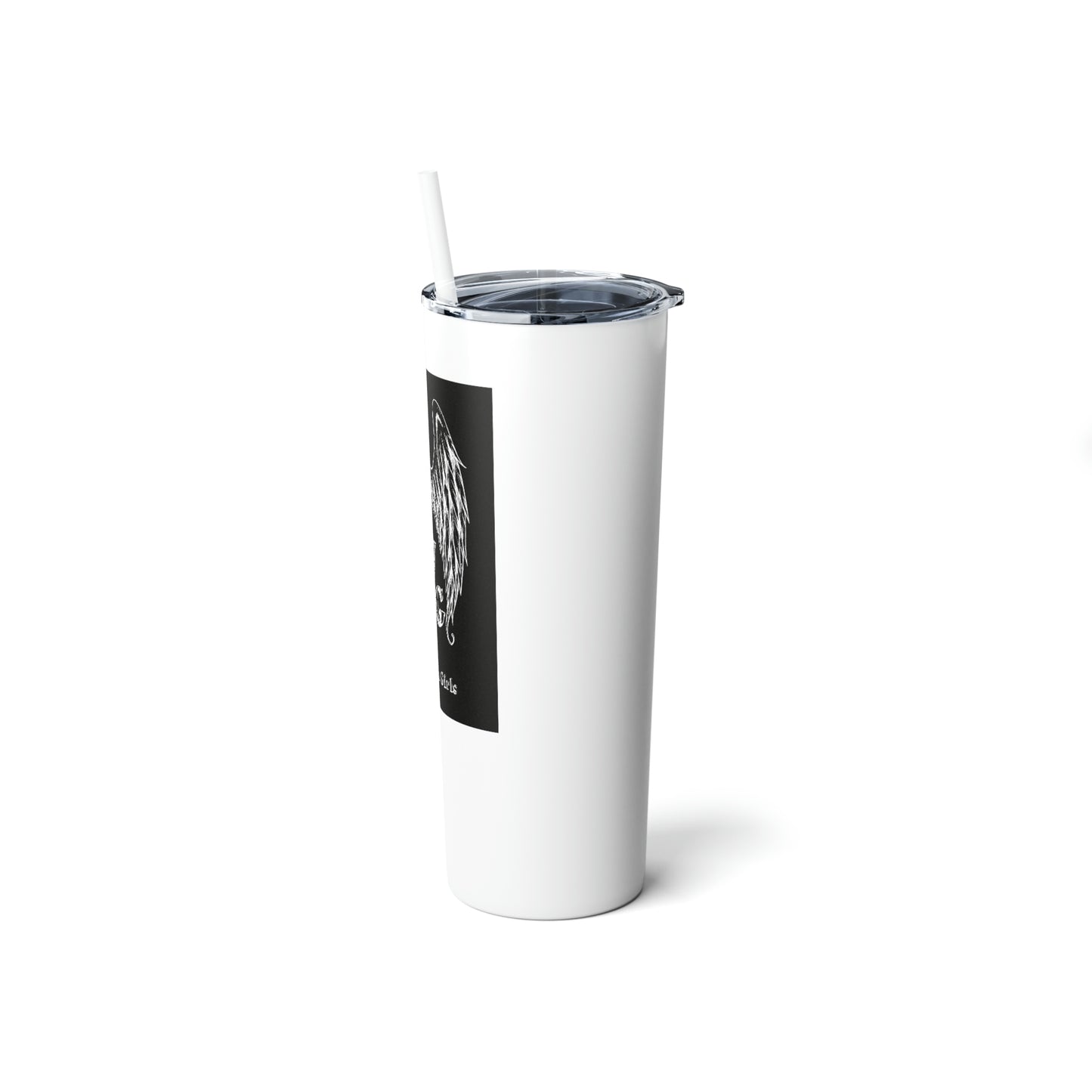 Skinny Steel Tumbler with Straw, 20oz