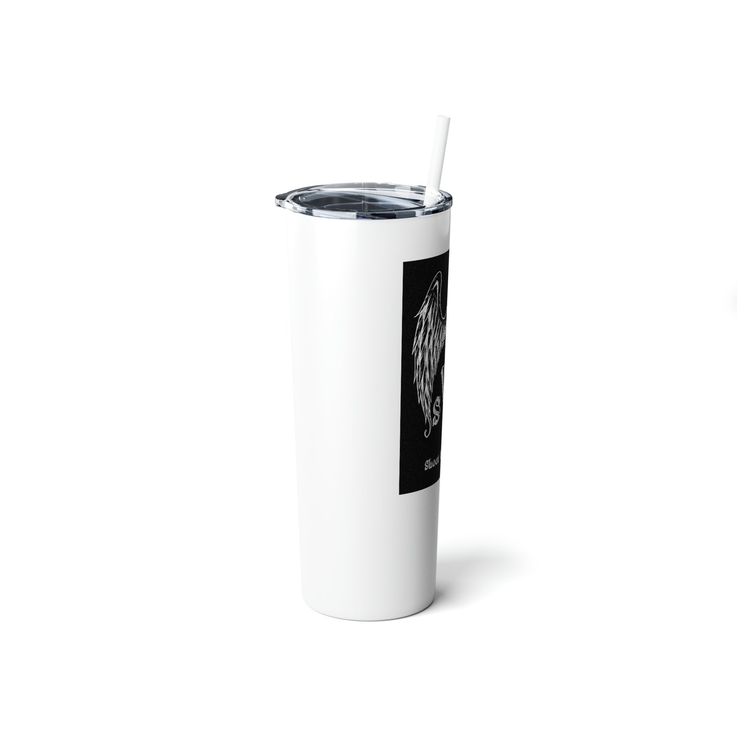 Skinny Steel Tumbler with Straw, 20oz